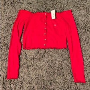 Off the shoulder long sleeve